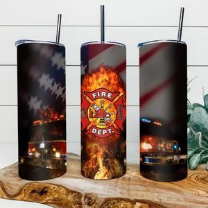 Custom 20oz Fire Department tumbler!
